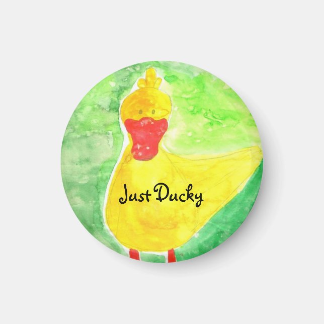 Just Ducky, aimant canard, cadeau lumineux et gai (Devant)
