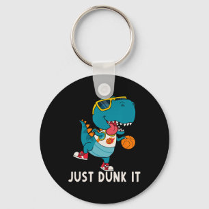 Just Dunk It Fun Dinosaur Bysketbyll League Slam D Schlüsselanhänger