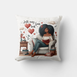 Just Easy Love Buch, Afroamerikanisches Mädchen be Kissen