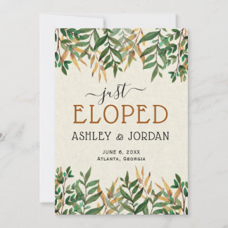 Just Eloped Wedding Ankündigung