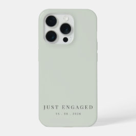 Just Engaged Minimalist Typography Pale Sage iPhone 15 Pro Hülle