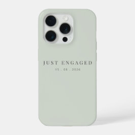 Just Engaged Minimalist Typography Pale Sage iPhone 15 Pro Hülle