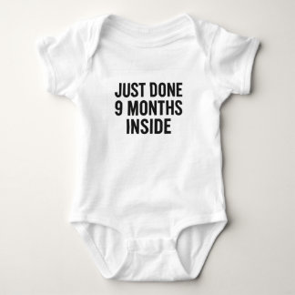 Just Fertig 9 Monate Inside - Funny Baby Bodysuit Strampler
