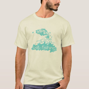 Just Fishing t-shirt homme aqua deux tons poisson