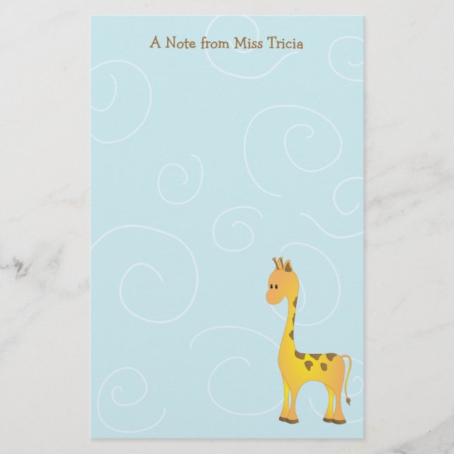 Just Giraffe Briefpapier (Vorderseite)