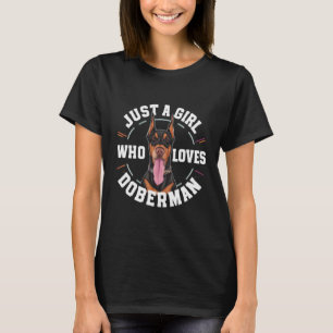 Just Girl Who Lieben Doberman T-Shirt