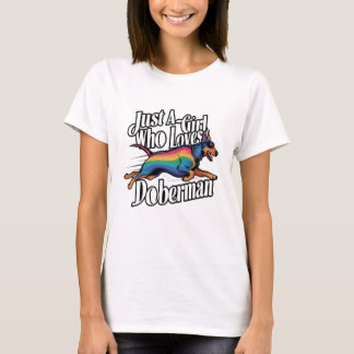 Just Girl Who Lieben Doberman T-Shirt