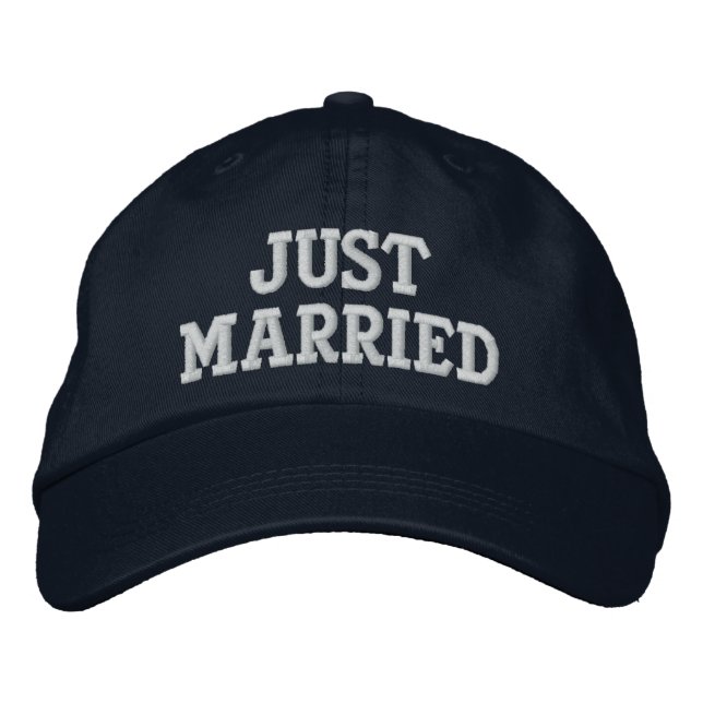 JUST HEIRATET BESTICKTE KAPPE (Vorderseite)