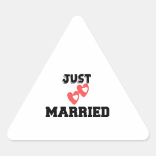 JUST HEIRATET DREIECKIGER AUFKLEBER