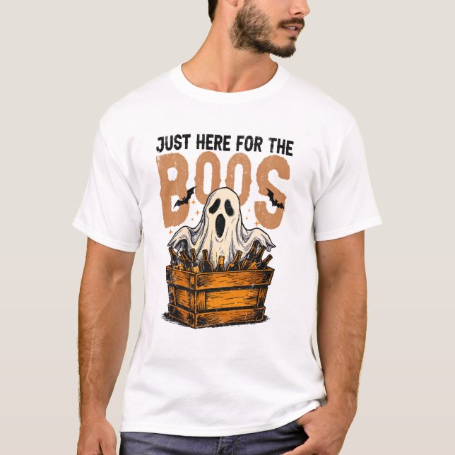 Just Here for the Boos Halloween T-Shirt (Vorderseite)