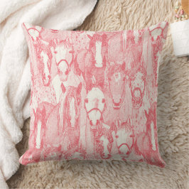 just horses rose pink half pearl kissen