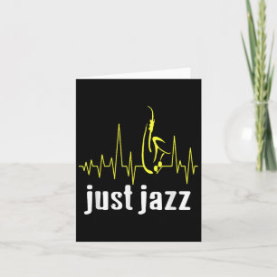 Just Jazz Cool Saxophone Heartbeat Music Karte