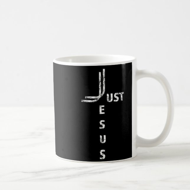 Just Jesus Minimal Cross Back Design For Christian Kaffeetasse (Rechts)
