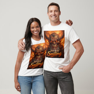 Just Keep Smiling Evil Demon Dark Fantasy Art T-Shirt