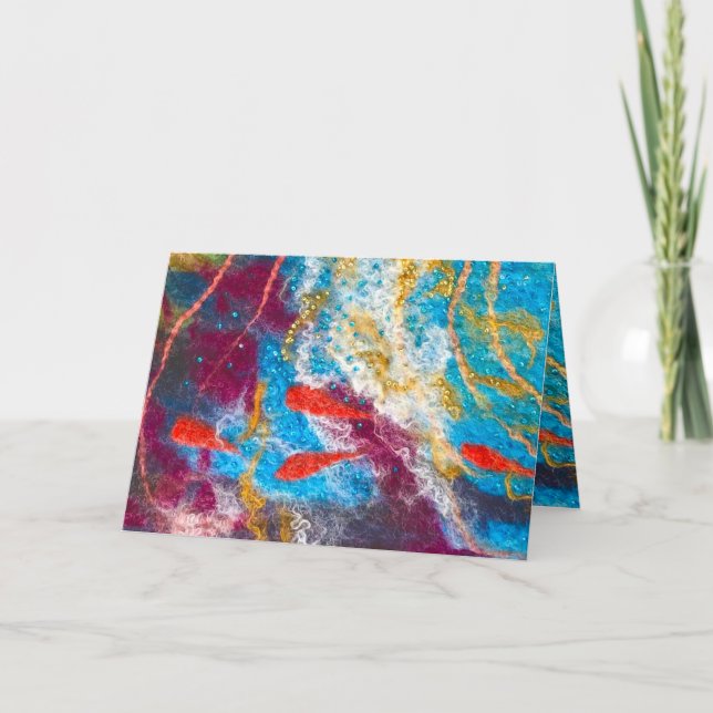 Just Keep Swimming carte d'art feutré Michele Ball (Devant)