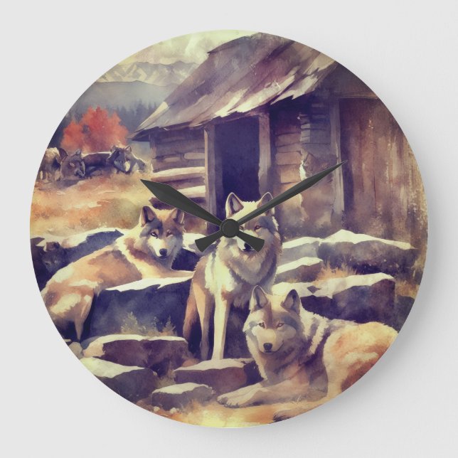 Just Letting Time go on. Große Wanduhr (Vorderseite)