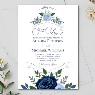 Just Liebe Elegante Blue Rose Liebe Extravagant Ho Einladung