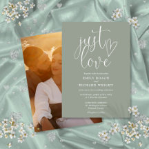 Just Liebe Elegante Script Foto Sage Green Wedding