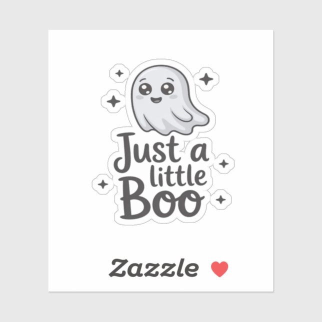 Just Little Boo Funny Design Aufkleber (Blatt)