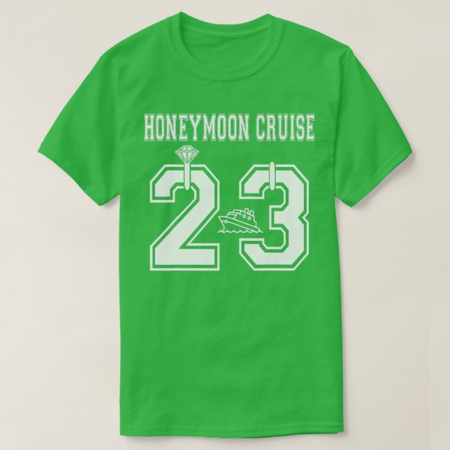 Just Married 2023 Honeymoon Cruise Newlyweds Ehefr T-Shirt (Design vorne)