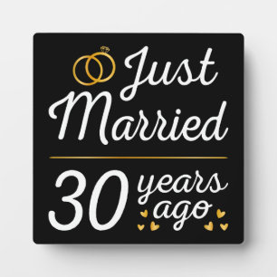 Just Married 30 Years Fotoplatte