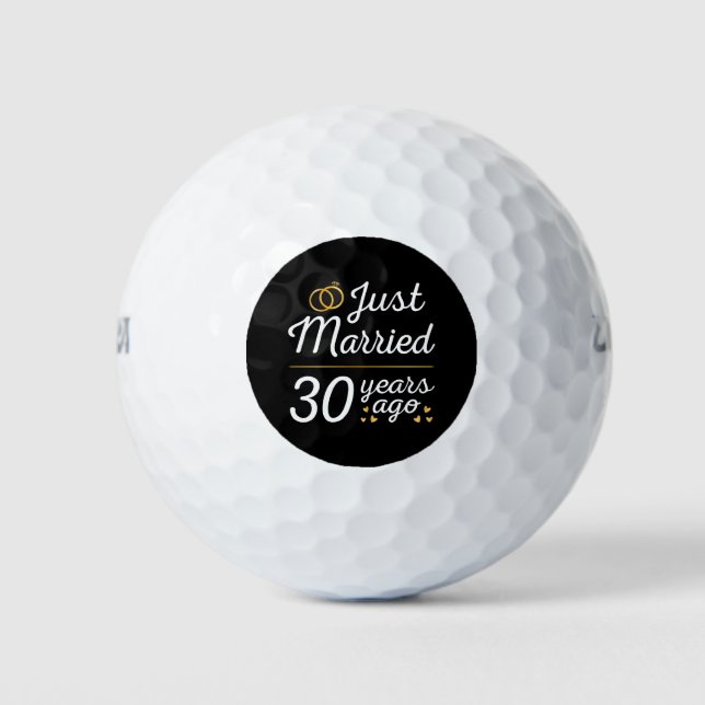Just Married 30 Years Golfball (Vorderseite)