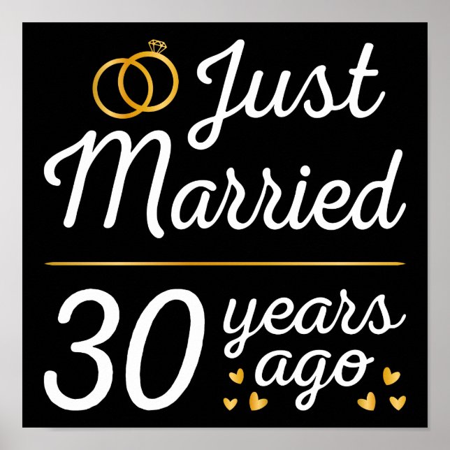 Just Married 30 Years Poster (Vorne)