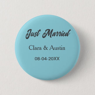 Just Married add couple name date year wedding sim Button