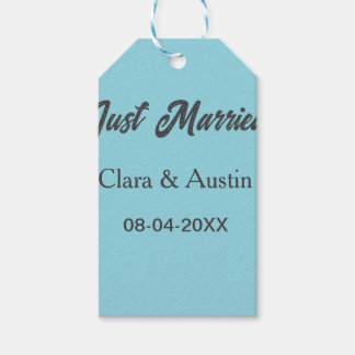 Just Married add couple name date year wedding sim Geschenkanhänger