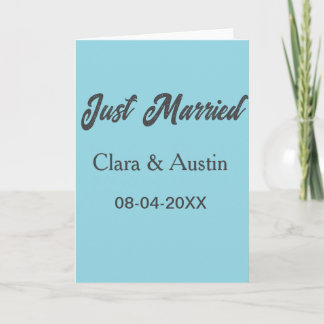 Just Married add couple name date year wedding sim Karte