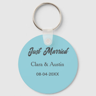 Just Married add couple name date year wedding sim Schlüsselanhänger