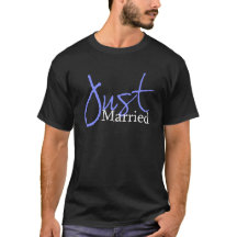 Just Married (Blue Script)