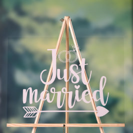Just Married Blush Acrylschild