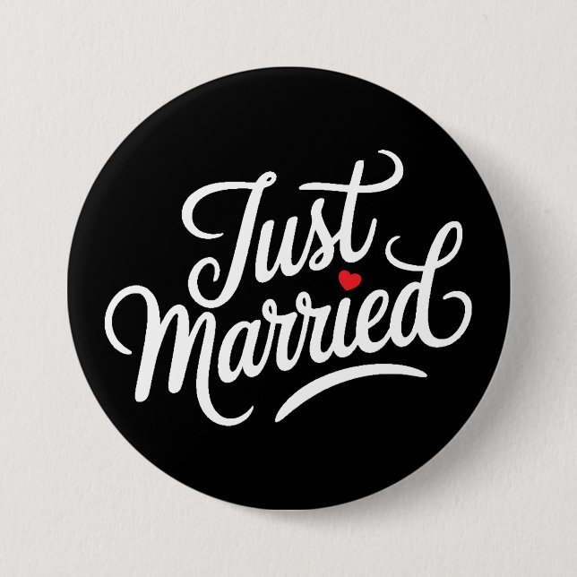 Just Married Bridal Button (Vorderseite)