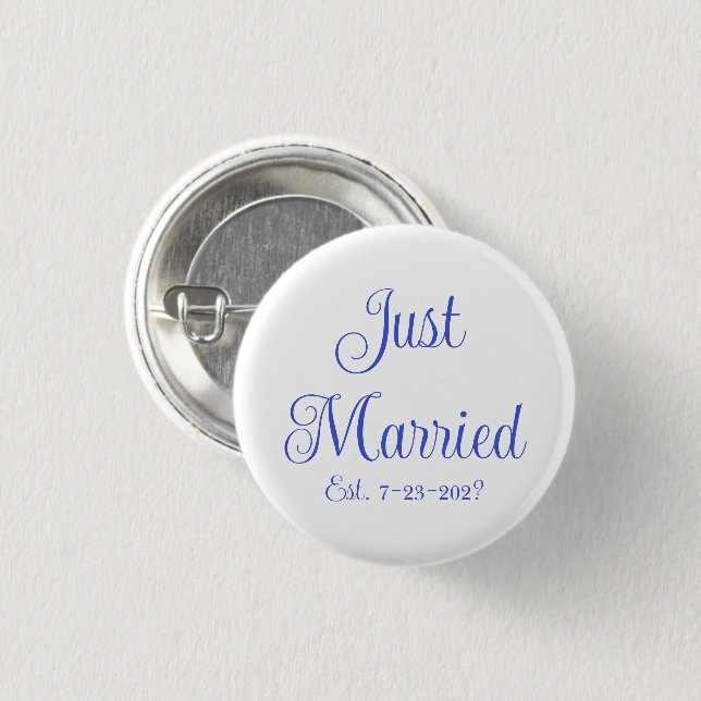 Just Married Button (Vorne & Hinten)