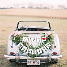 Just Married Car Banner