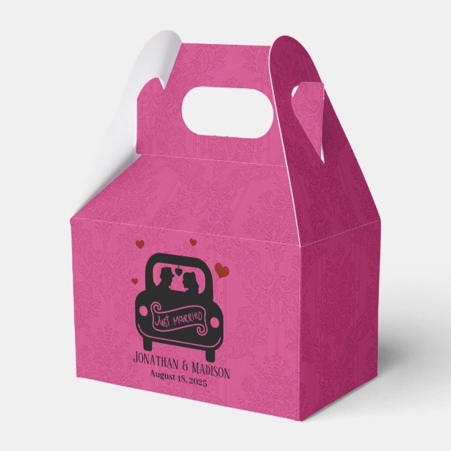 Just Married Car Couple Gevor Box Geschenkschachtel (Vorderseite)