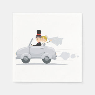 Just Married Car Paper Napkins Serviette