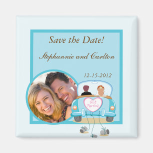 Just Married Car Wedding Ankündigung Magnet