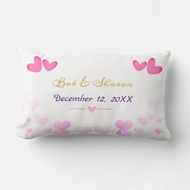 Just Married Couple Wedding Geschenke Lendenkissen (Vorderseite)