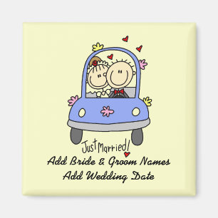 Just Married Customizable Magnet