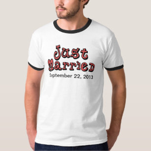 Just Married Customizable T-Shirt