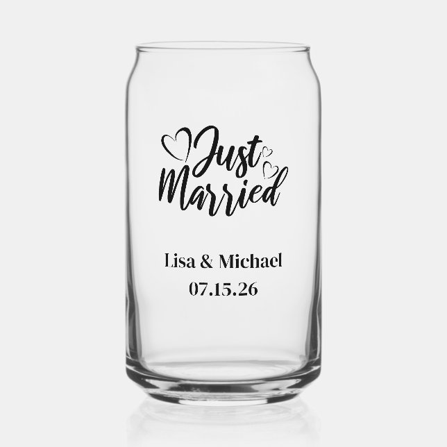 Just Married Dosenglas (Vorderseite)