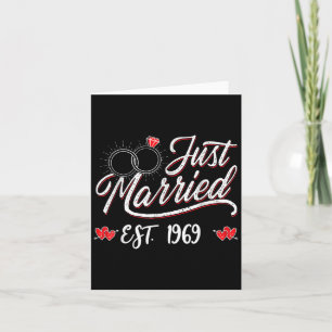 Just Married Est 1969 Husband Ehefrau 56. Wedding  Karte