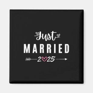 Just Married Est 2025 Flitterwochen Hochzeitspaare Magnet