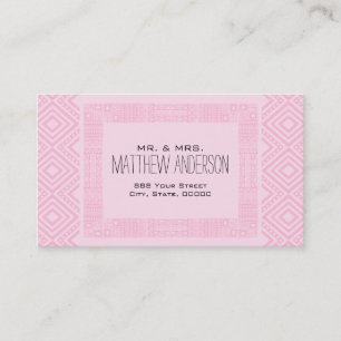 Just Married Ethnic Boho-chic Calling Card 2 Telefonnummerkarte