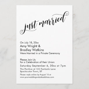 Just Married Extravagant Script Post Wedding Celeb Einladung