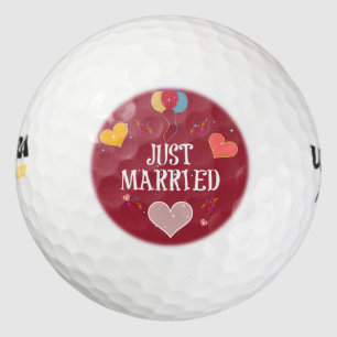 Just Married - Feier Golfball
