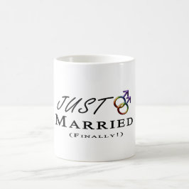 Just Married (final) Gay Pride mit Geschlechtersym Kaffeetasse