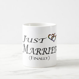 Just Married (final) Gay Pride mit Geschlechtersym Kaffeetasse